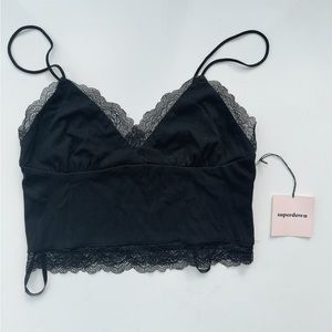 SUPERDOWN lacy black tank